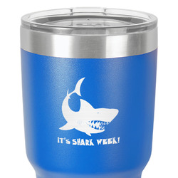 Sharks 30 oz Stainless Steel Tumbler - Royal Blue - Double-Sided (Personalized)