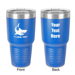 Sharks 30 oz Stainless Steel Tumbler - Royal Blue - Double-Sided (Personalized)