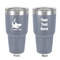 Sharks 30 oz Stainless Steel Tumbler - Grey - Double-Sided (Personalized)