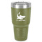 Sharks 30 oz Stainless Steel Tumbler - Olive - Single-Sided (Personalized)