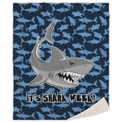 Sharks Sherpa Throw Blanket - 50"x60" w/ Name or Text