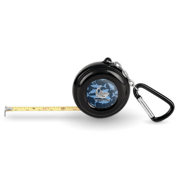 Custom Sharks Pocket Tape Measure - 6 Ft w/ Carabiner Clip (Personalized)