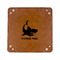 Sharks 6" x 6" Leatherette Snap Up Tray - FLAT FRONT