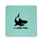 Sharks 6" x 6" Teal Leatherette Snap Up Tray - APPROVAL