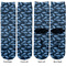 Sharks Adult Crew Socks - Double Pair - Front and Back - Apvl