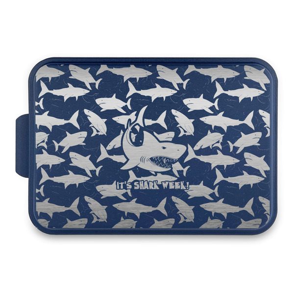 Custom Sharks Aluminum Baking Pan with Navy Lid (Personalized)
