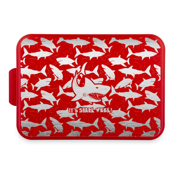 Custom Sharks Aluminum Baking Pan with Red Lid (Personalized)
