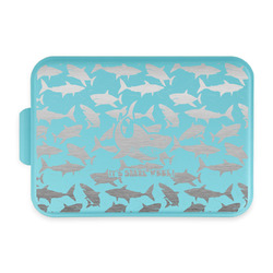 Sharks Aluminum Baking Pan with Teal Lid (Personalized)