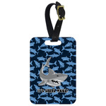 Sharks Metal Luggage Tag w/ Name or Text