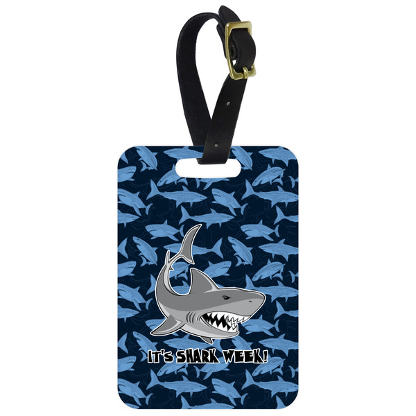 Custom Sharks Metal Luggage Tag w/ Name or Text