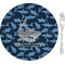 Sharks 8" Glass Appetizer / Dessert Plates - Single or Set (Personalized)