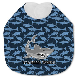 Sharks Jersey Knit Baby Bib w/ Name or Text