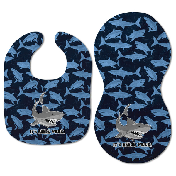 Sharks Baby Bib & Burp Set - Approval (new bib & burp)