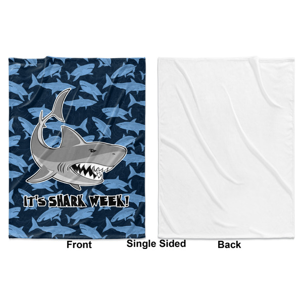 Sharks Baby Blanket (Single Sided - Printed Front, White Back)