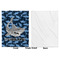 Sharks Baby Blanket (Single Sided - Printed Front, White Back)