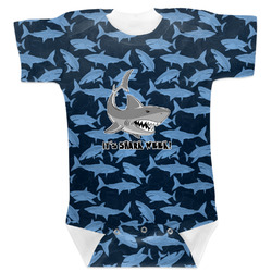 Sharks Baby Bodysuit 0-3 w/ Name or Text