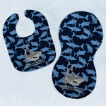 Sharks Baby Bib & Burp Set w/ Name or Text