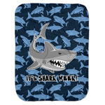 Sharks Baby Swaddling Blanket w/ Name or Text