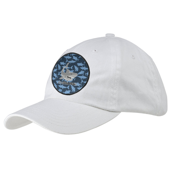 Custom Sharks Baseball Cap - White (Personalized)