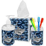 Sharks Acrylic Bathroom Accessories Set w/ Name or Text