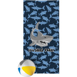 Sharks Beach Towel w/ Name or Text