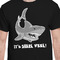 Sharks Black Crew T-Shirt on Model - CloseUp
