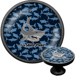 Sharks Cabinet Knob (Black) (Personalized)