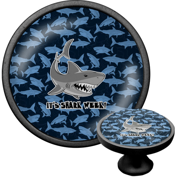Custom Sharks Cabinet Knob (Black) (Personalized)