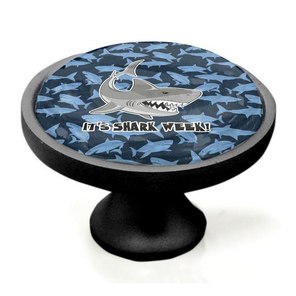 Sharks Black Custom Cabinet Knob (Side)