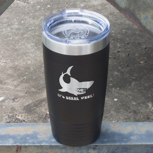 Sharks Black Polar Camel Tumbler - 20oz - Angled
