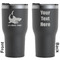 Sharks Black RTIC Tumbler - Front and Back