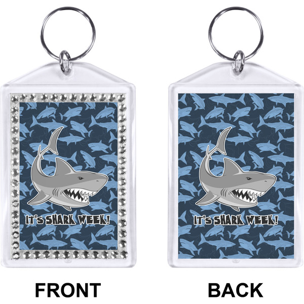 Sharks Bling Keychain (Front + Back)