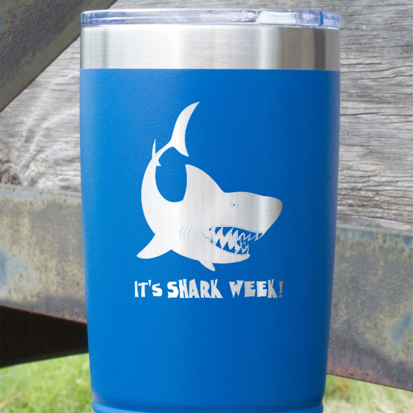 Sharks Blue Polar Camel Tumbler - 20oz - Close Up