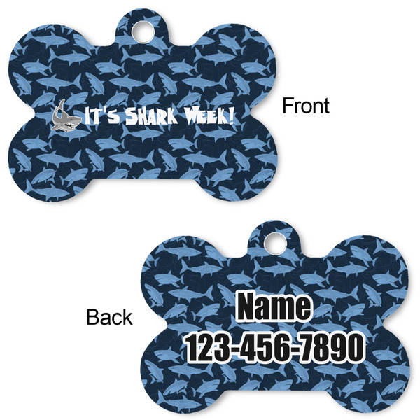 Sharks Bone Shaped Dog ID Tag - Large - Approval
