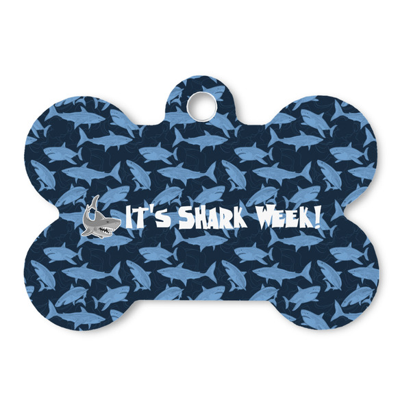 Custom Sharks Bone Shaped Dog ID Tag (Personalized)