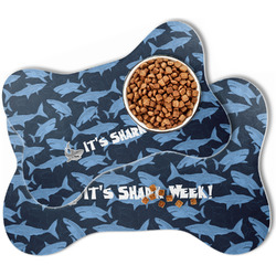 Sharks Bone Shaped Dog Food Mat (Personalized)