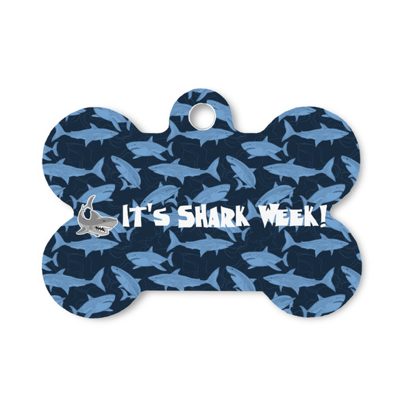 Custom Sharks Bone Shaped Dog ID Tag - Small (Personalized)