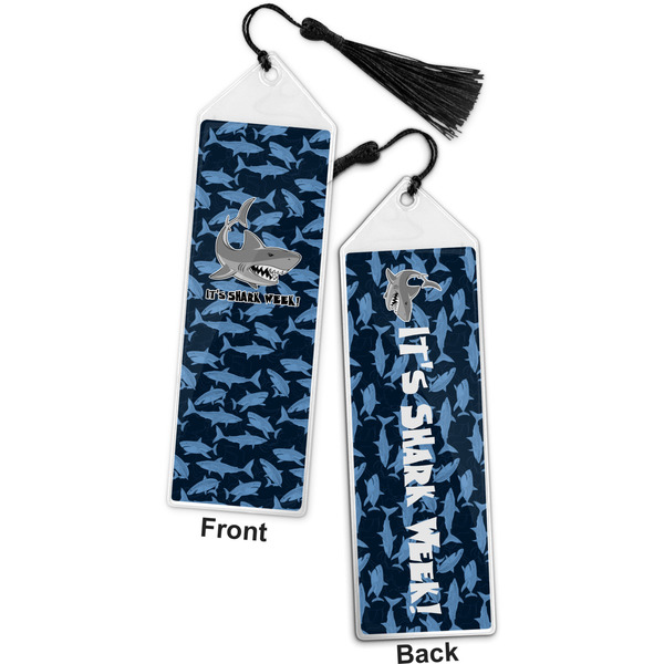 Sharks Bookmark with tassel - Front and Back