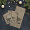Sharks Burlap Gift Bags - LIFESTYLE (Flat lay)