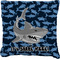 Sharks Burlap Pillow 16"