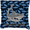 Sharks Burlap Pillow 18"