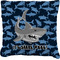 Sharks Faux-Linen Throw Pillow 20" w/ Name or Text