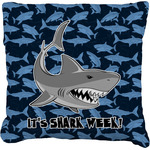 Sharks Faux-Linen Throw Pillow (Personalized)