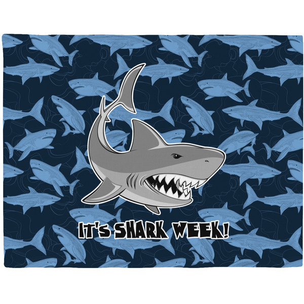 Custom Sharks Woven Fabric Placemat - Twill w/ Name or Text
