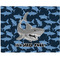 Sharks Woven Fabric Placemat - Twill w/ Name or Text