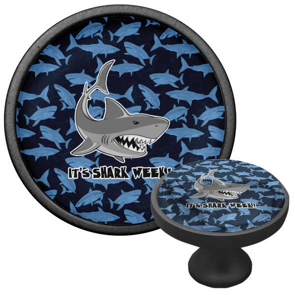 Sharks Cabinet Knob - Black - Multi Angle