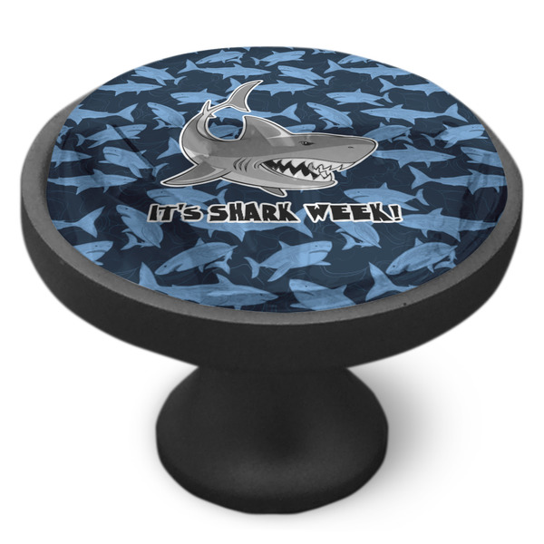 Sharks Cabinet Knob - Black - Side