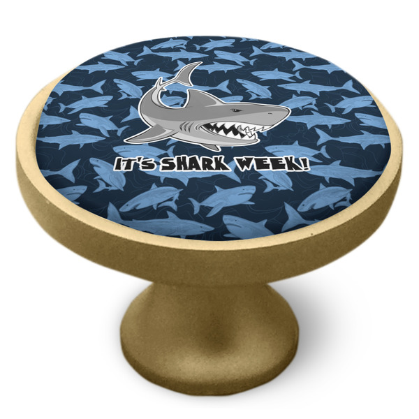 Sharks Cabinet Knob - Gold - Side
