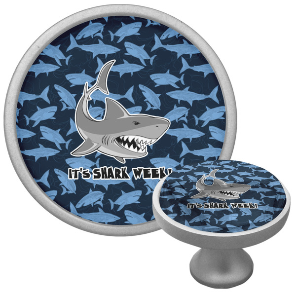 Custom Sharks Cabinet Knob (Silver) (Personalized)