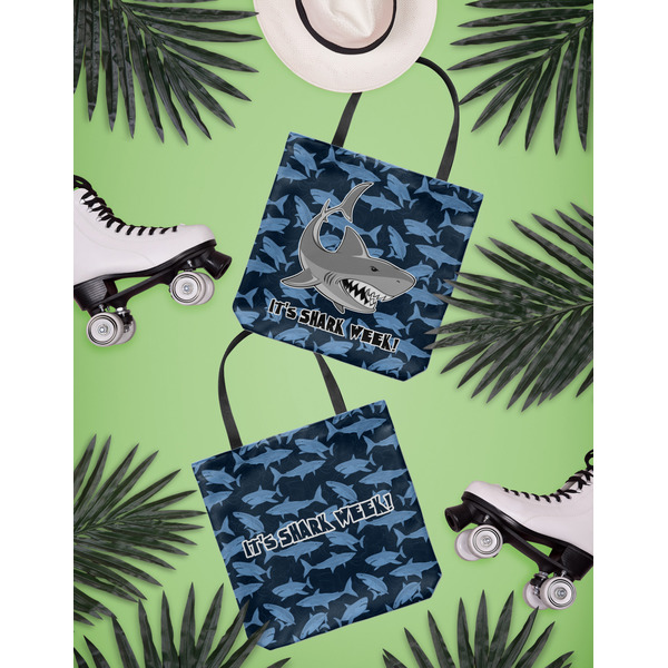Sharks Canvas Tote Lifestyle Front and Back
